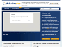 Tablet Screenshot of gutachter-info.de